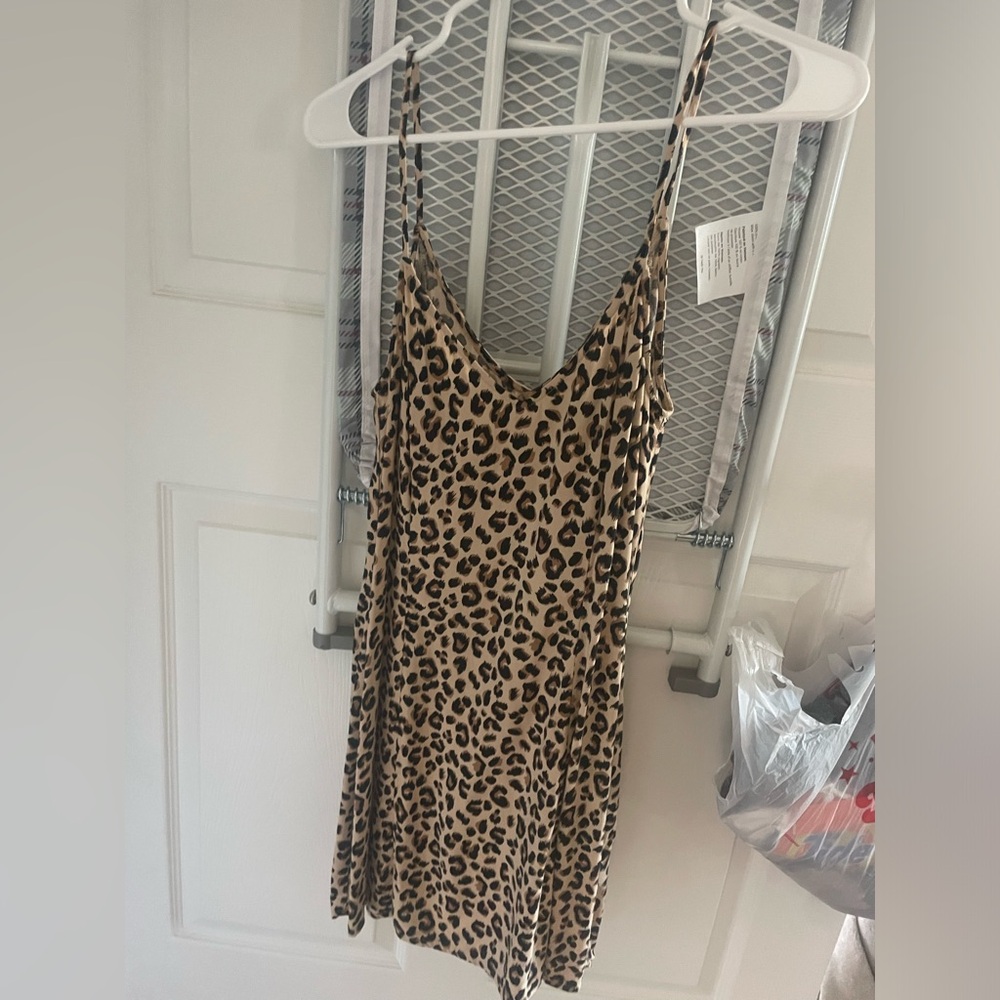 H&M Divided Cheetah Print Slip Dress - Size S